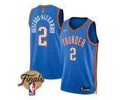 Men's Oklahoma City Thunder #2 Shai Gilgeous-Alexander Blue 2025 Finals Icon Edition Stitched Basketball Jersey