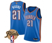 Men's Oklahoma City Thunder #21 Aaron Wiggins Blue 2025 Icon Edition Stitched Basketball Jersey