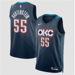 Men's Oklahoma City Thunder #55 Isaiah Hartenstein Navy 2025-26 City Edition Swingman Stitched Basketball Jersey Men's Oklahoma City Thunder #55 Isaiah Hartenstein Navy 2025-26 City Edition Swingman Stitched Basketball Jersey