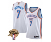 Men's Oklahoma City Thunder #7 Chet Holmgren White 2025 Finals Association Edition Stitched Basketball Jersey