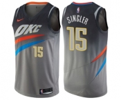 Women's Nike Oklahoma City Thunder #15 Kyle Singler Swingman Gray NBA Jersey - City Edition