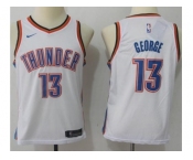 Youth Nike Oklahoma City Thunder #13 Paul George White NBA Swingman Jersey