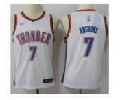 Youth Nike Oklahoma City Thunder #7 Carmelo Anthony White NBA Swingman Jersey