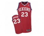 Men's Adidas Philadelphia 76ers #23 Justin Anderson Authentic Red Road NBA Jersey
