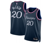 Men's Philadelphia 76ers #20 Jared McCain Navy 2025-26 City Edition Swingman Stitched Jersey Men's Philadelphia 76ers #20 Jared McCain Navy 2025-26 City Edition Swingman Stitched Jersey