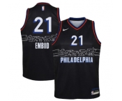Men's Philadelphia 76ers #21 Joel Embiid Black Basketball Jersey 2020-2021 City Edition