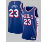 Men's Philadelphia 76ers #23 LeBron James Royal 2026 Icon Edition Stitched Jersey