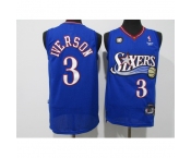 Men's Philadelphia 76ers #3 Dana Barros Blue Swingman Basketball Jersey