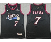 Men's Philadelphia 76ers #7 Jaylen Brown Black 2026 Classic Edition Stitched Jersey Men's Philadelphia 76ers #7 Jaylen Brown Black 2026 Classic Edition Stitched Jersey