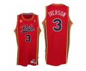 Philadelphia 76ers #3 Allen Iverson Red Hardwood Classics Swingman Jersey