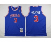 nba jersey philadelphia 76ers #3 iverson blue[2016 new]