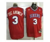 nba jersey philadelphia 76ers #3 the answer red