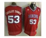nba jersey philadelphia 76ers #53 chocolate thunder red