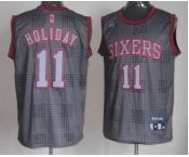 nba philadelphia 76ers #11 holiday blackgrey[2012]