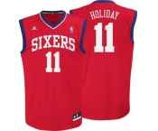 nba philadelphia 76ers #11 holiday red
