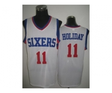 nba philadelphia 76ers #11 holiday white[revolution 30]