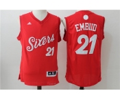 nba philadelphia 76ers #21 embiid red [2016 Christmas edition]