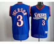 nba philadelphia 76ers #3 iverson blue[swingman]