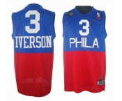 nba philadelphia 76ers #3 iverson red blue