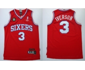 nba philadelphia 76ers #3 iverson red[white number][10th]