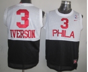 nba philadelphia 76ers #3 iverson( white & black)