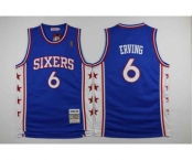 nba philadelphia 76ers #6 erving blue[2016 new]
