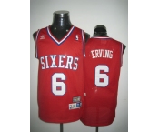 nba philadelphia 76ers #6 erving red
