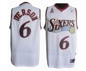 nba philadelphia 76ers #6 iverson white