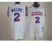 nba philadelphia 76ers #76 malone white