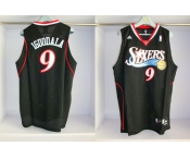 nba philadelphia 76ers #9 iguodaia black(fans edition)