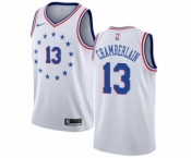 Women's Nike Philadelphia 76ers #13 Wilt Chamberlain White Swingman Jersey - Earned Edition
