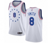Women's Nike Philadelphia 76ers #8 Zhaire Smith White Swingman Jersey - Earned Edition