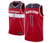 Men's Nike Washington Wizards #1 Chris McCullough Swingman Red Road NBA Jersey - Icon Edition