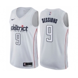 Men's Nike Washington Wizards #9 Ramon Sessions Authentic White NBA Jersey - City Edition