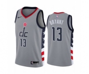 Men's Washington Wizards #13 Thomas Bryant Gray City Edition New Uniform 2020-21 Stitched Basketball Jersey