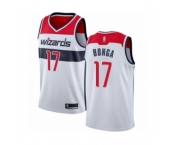 Men's Washington Wizards #17 Isaac Bonga Authentic White Basketball Jersey - Association Edition