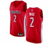 Women's Nike Washington Wizards #2 John Wall Red Swingman Jersey - Earned Edition