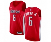 Women's Nike Washington Wizards #6 Troy Brown Jr. Red Swingman Jersey - Earned Edition