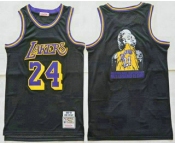 Men's Los Angeles Lakers #24 Kobe Bryant Black Marilyn Monroe Swingman Jersey