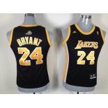 women nba jerseys los angeles lakers #24 bryant black[yellow number]