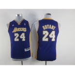 youth nba los angeles lakers #24 kobe bryant purple[revolution 30 swingman]
