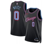 Men's Chicago Bulls #0 Coby White Black 2025-26 City Edition Swingman Stitched Basketball Jersey Men's Chicago Bulls #0 Coby White Black 2025-26 City Edition Swingman Stitched Basketball Jersey