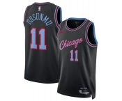 Men's Chicago Bulls #11 Ayo Dosunmu Black 2025-26 City Edition Swingman Stitched Basketball Jersey Men's Chicago Bulls #11 Ayo Dosunmu Black 2025-26 City Edition Swingman Stitched Basketball Jersey