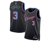 Men's Chicago Bulls #3 Josh Giddey Black 2025-26 City Edition Swingman Stitched Basketball Jersey Men's Chicago Bulls #3 Josh Giddey Black 2025-26 City Edition Swingman Stitched Basketball Jersey