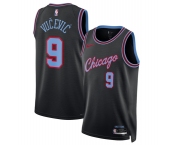 Men's Chicago Bulls #9 Nikola Vucevic Black 2025-26 City Edition Swingman Stitched Basketball Jersey Men's Chicago Bulls #9 Nikola Vucevic Black 2025-26 City Edition Swingman Stitched Basketball Jersey