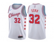 Women Nike Chicago Bulls #32 Kris Dunn Swingman White NBA Jersey - City Edition