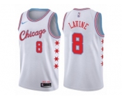 Women Nike Chicago Bulls #8 Zach LaVine Swingman White NBA Jersey - City Edition