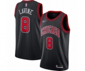 Women's Chicago Bulls #8 Zach LaVine Swingman Black Finished Basketball Jersey - Statement Edition