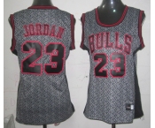 women nba chicago bulls #23 jordan grey[static fashion swingman]