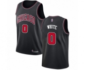 Youth Chicago Bulls #0 Coby White Swingman Black Basketball Jersey Statement Edition